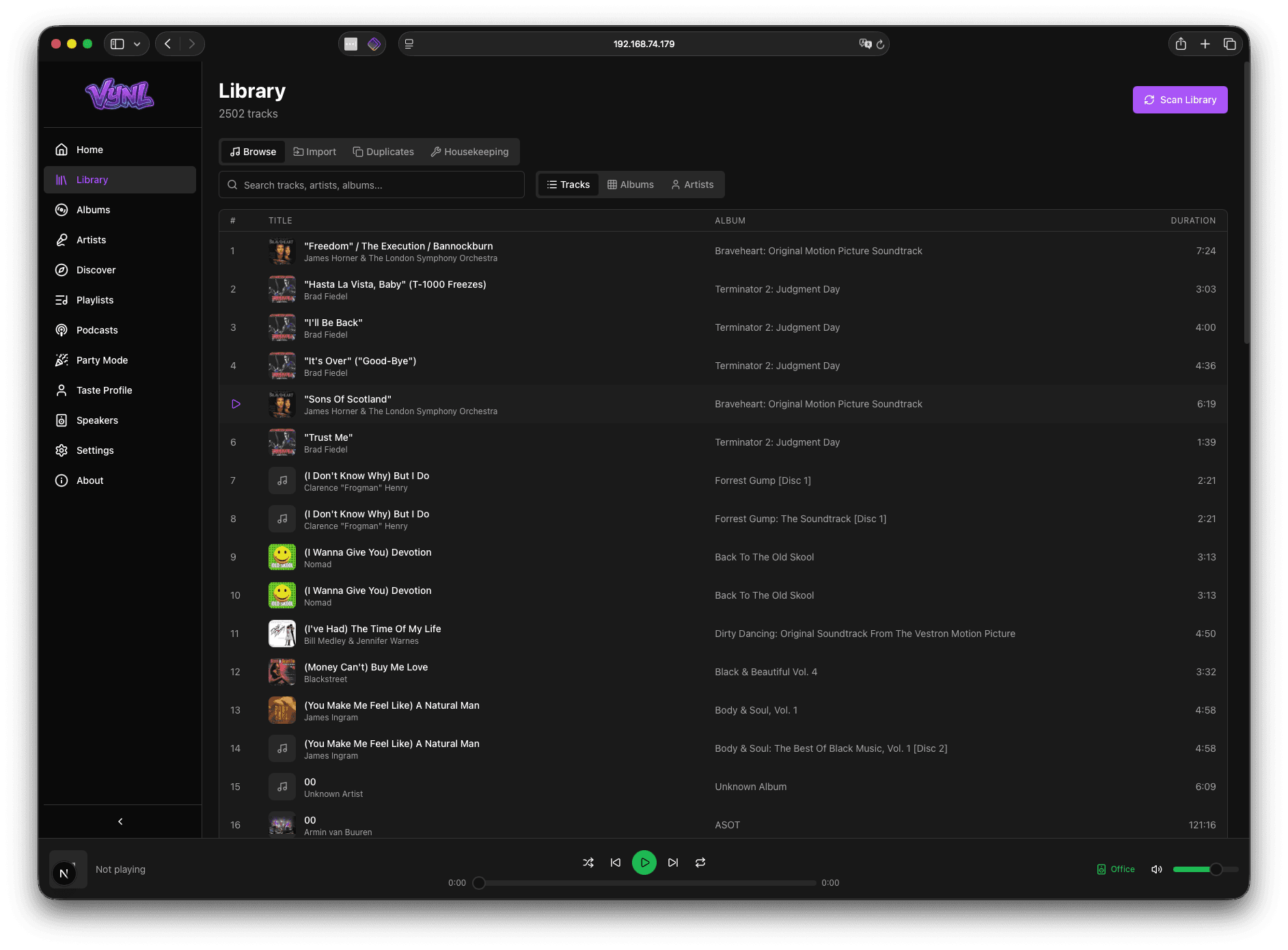 Vynl music library