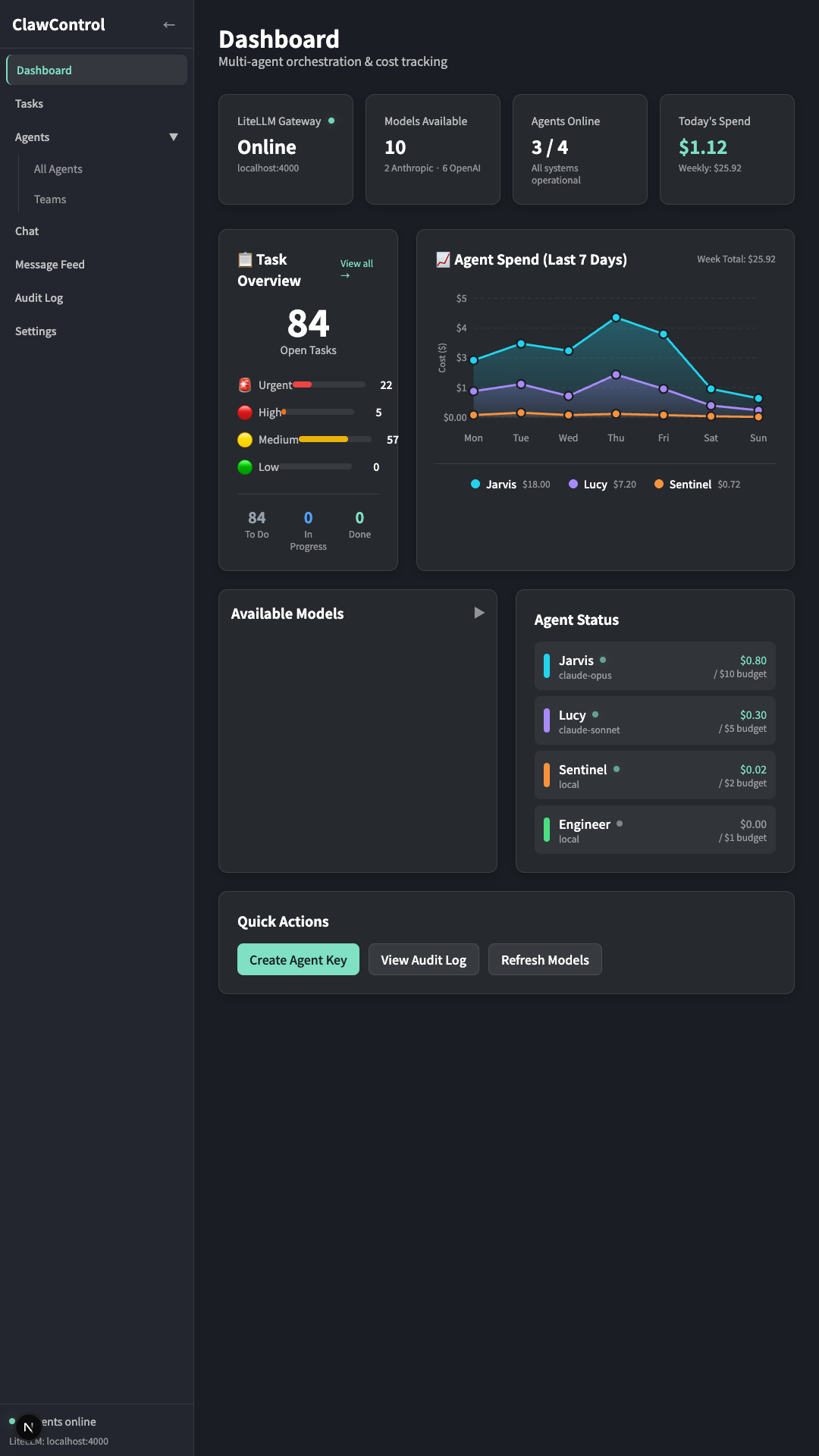 ClawControl screenshot 1